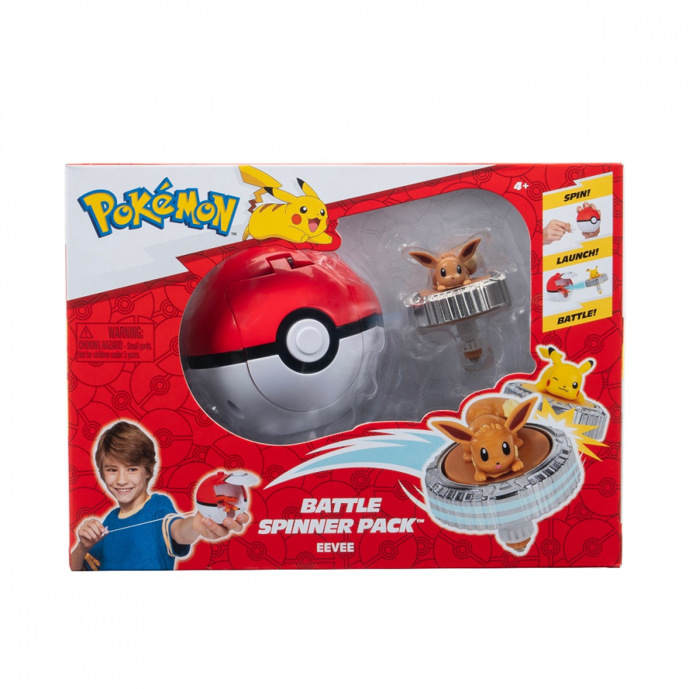 Pokemon - Set de joaca Battle Spinner cu figurina, Eevee & PokÃ© Ball varsta 3-5 ani ,5-7 ani ,7-9 ani ,9-12 ani ,12-14 ani ,14-18 ani ,18+, Baieti [1]