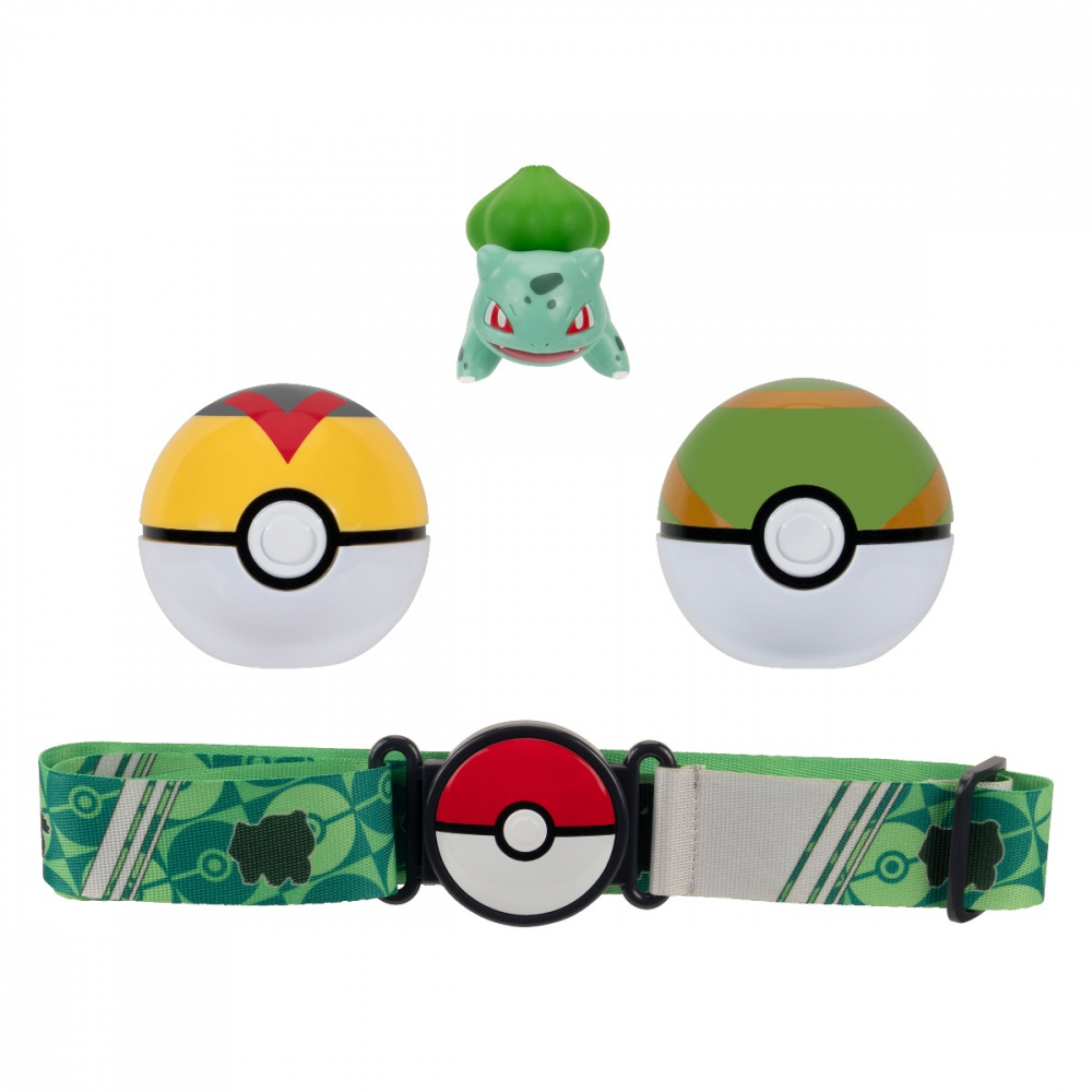 Pokemon - Set figurina si centura Clip n Go, Bulbasaur #1 with Level Ball, Nest Ball and Bulbasaur Themed Belt W16 varsta 3-5 ani ,5-7 ani ,7-9 ani ,9-12 ani ,12-14 ani ,14-18 ani ,18+, Baieti [4]