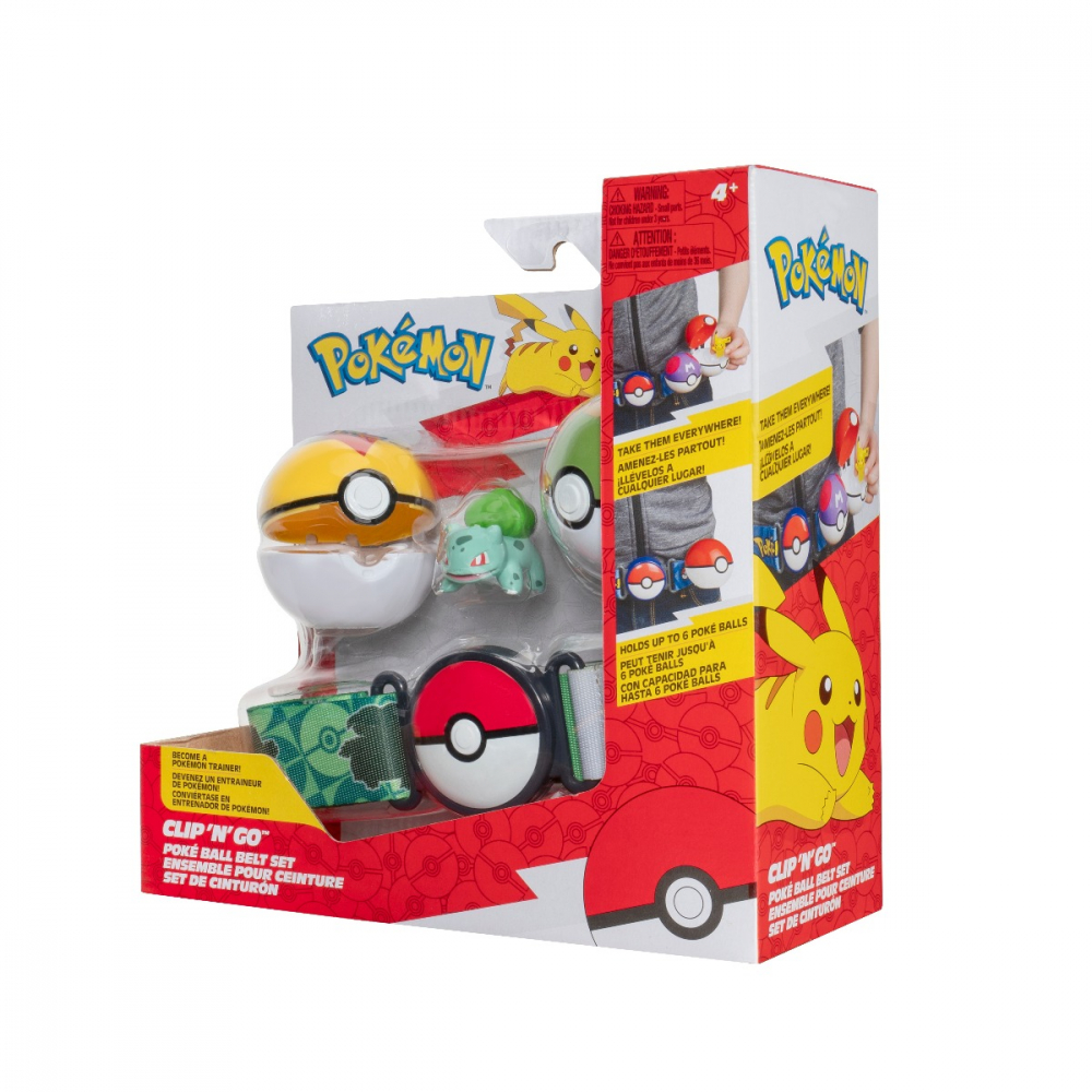 Pokemon - Set figurina si centura Clip n Go, Bulbasaur #1 with Level Ball, Nest Ball and Bulbasaur Themed Belt W16 varsta 3-5 ani ,5-7 ani ,7-9 ani ,9-12 ani ,12-14 ani ,14-18 ani ,18+, Baieti [10]