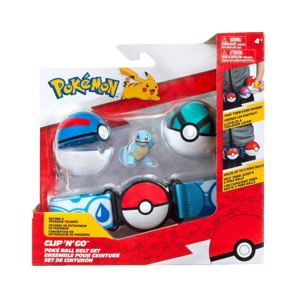 Pokemon - Set figurina si centura Clip n Go, (Great Ball & Net Ball & Squirtle #1) S13 varsta 3-5 ani ,5-7 ani ,7-9 ani ,9-12 ani ,12-14 ani ,14-18 ani ,18+, Baieti [9]