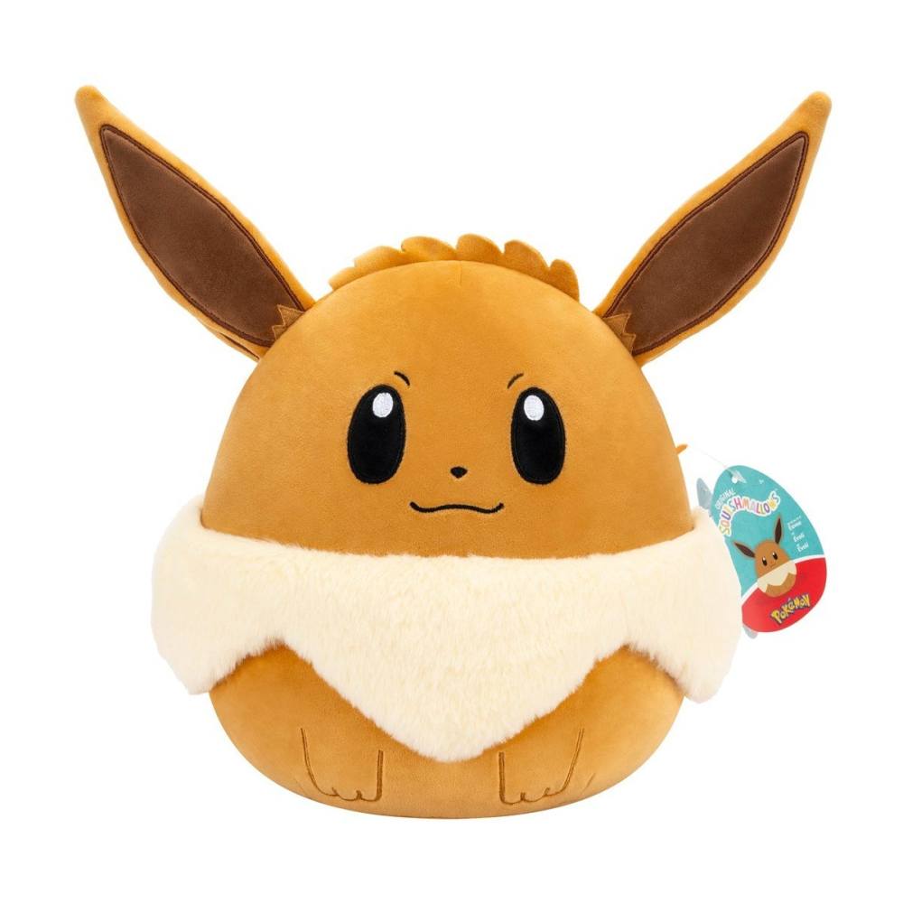Pokemon Squishmallows - Jucarie de plus 25 cm, Eevee copii varsta 3-5 ani|5-7 ani|7-9 ani|9-12 ani|12-14 ani|14-18 ani [2]