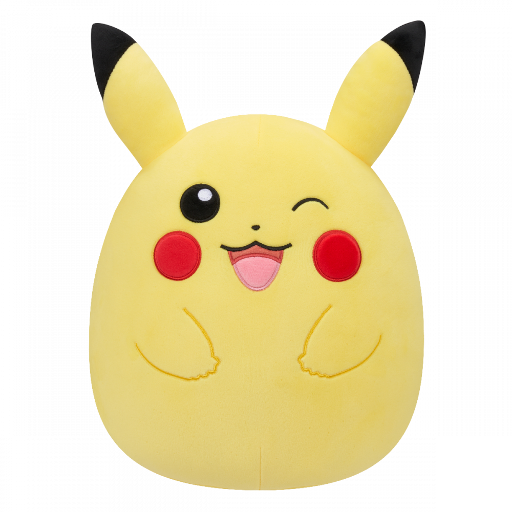 Pokemon Squishmallows - Jucarie de plus 25 cm, Winking Pikachu, S3 varsta 3-5 ani ,5-7 ani ,7-9 ani ,9-12 ani ,12-14 ani ,14-18 ani ,18+, Unisex [2]