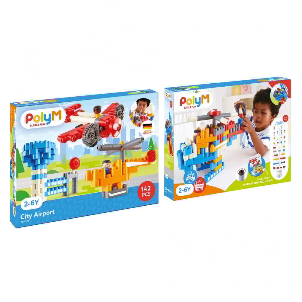 PolyM - Aeroport de jucarie pentru copii (142 piese), copii varsta 2 ani+,3 luni [1]