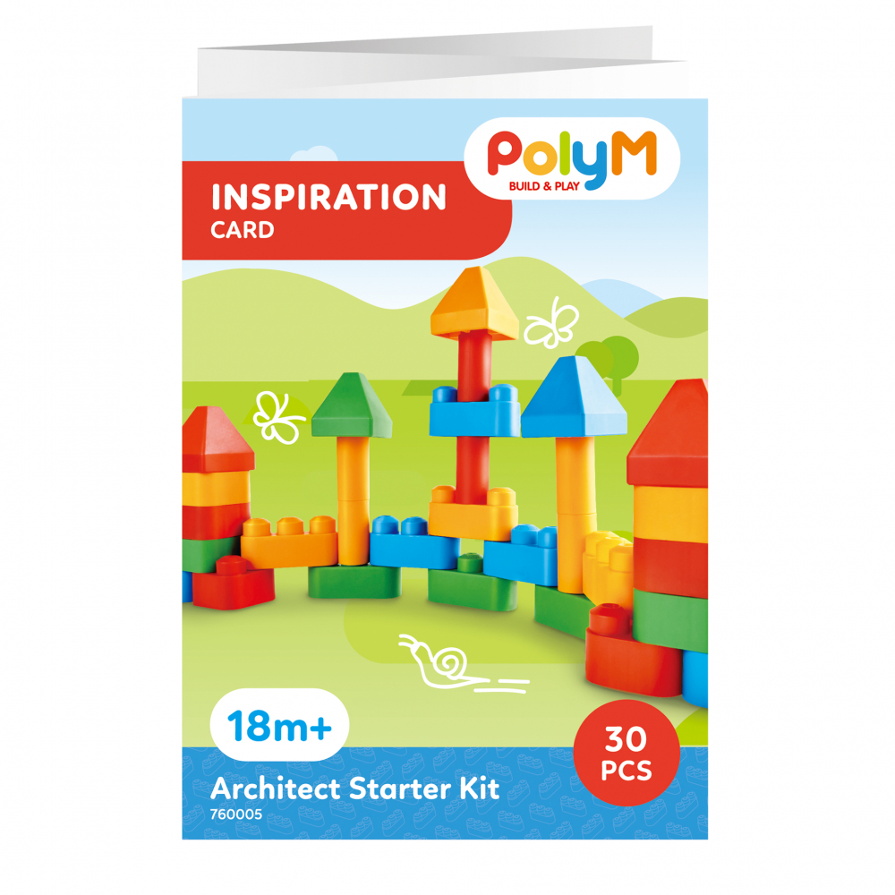 PolyM - Kit de constructie arhitectura pentru copii (30 piese), copii varsta 18 luni+,3 ani+ [6]