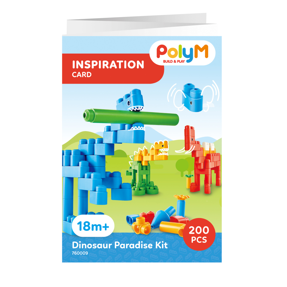 PolyM - Kit de jucarie Paradisul dinozaurilor (200 piese), copii varsta 18 luni+,3 ani+ [7]