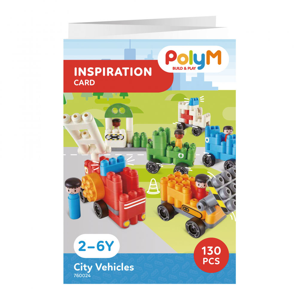 PolyM - Vehicule de jucarie pentru copii (130 piese), copii varsta 2 ani+,3 ani+ [7]
