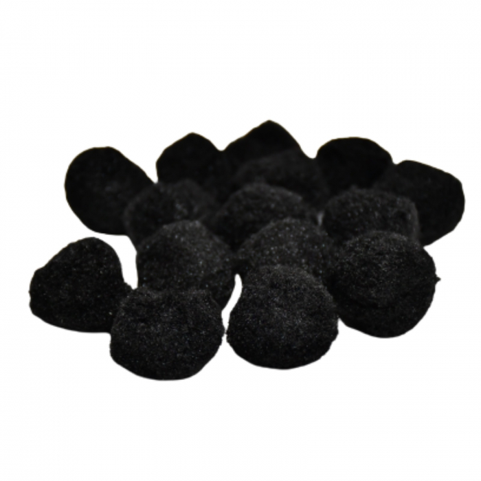 Pom-pom, 15 buc, 30 mm, negru [2]
