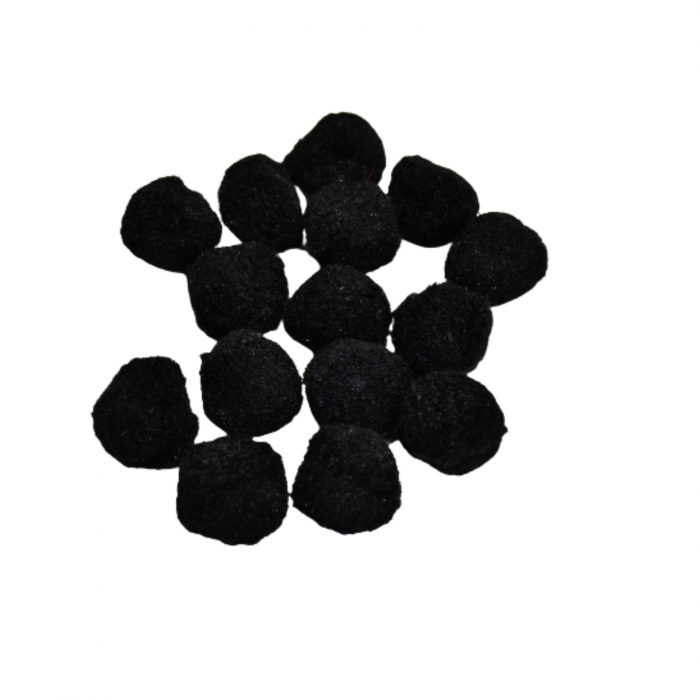 Pom-pom, 15 buc, 30 mm, negru [3]