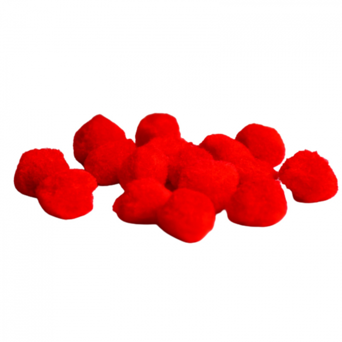 Pom-pom, 15 buc, 30 mm, rosu [2]