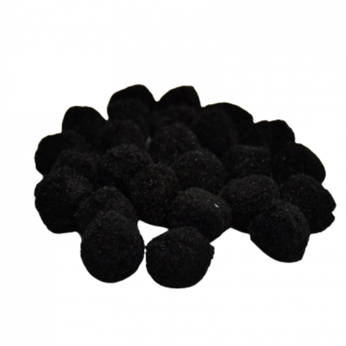 Pom-pom, 25 buc, 25 mm, negru [3]