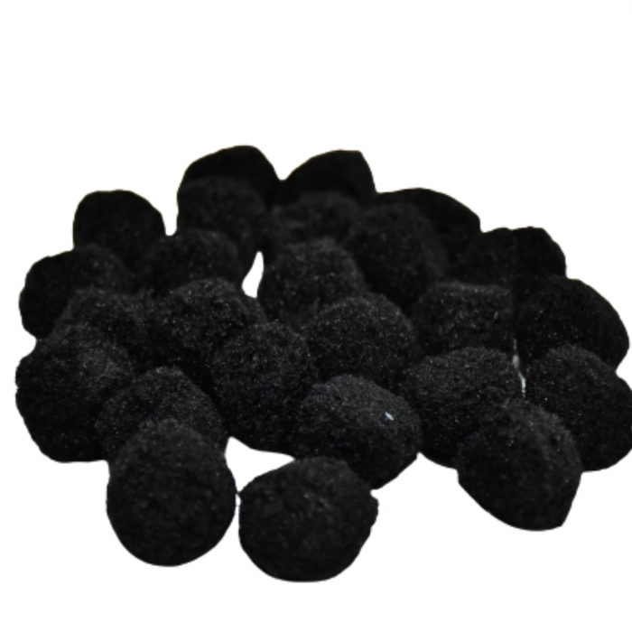 Pom-pom, 25 buc, 25 mm, negru [2]