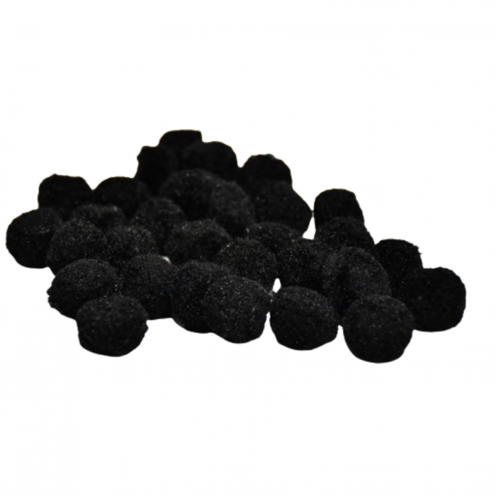 Pom-pom, 30 buc, 20 mm, negru [3]