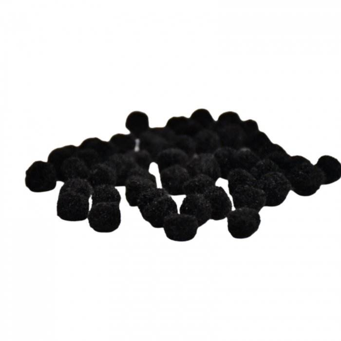 Pom-pom, 40 buc, 15 mm, negru [3]
