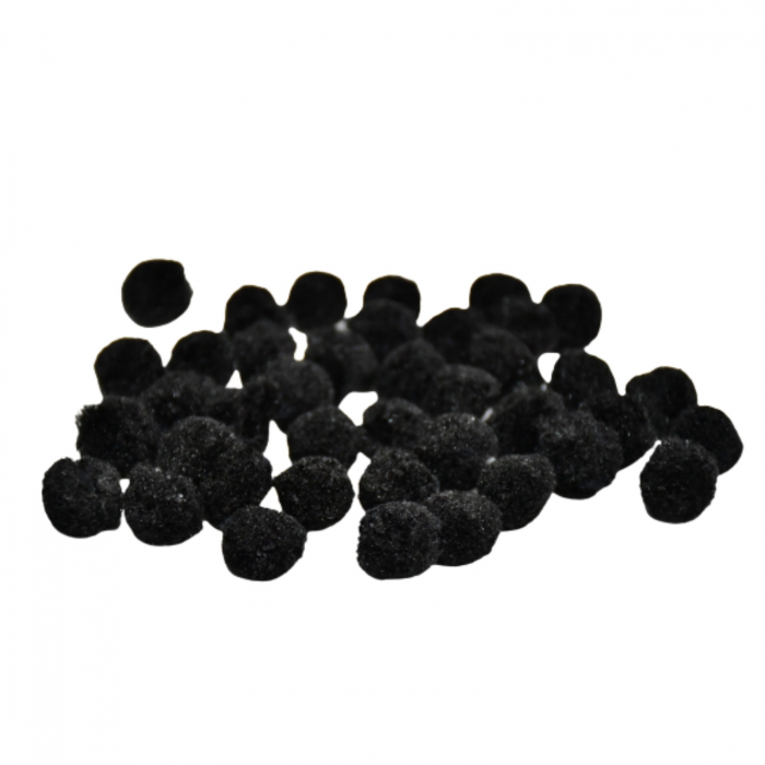 Pom-pom, 40 buc, 15 mm, negru [2]