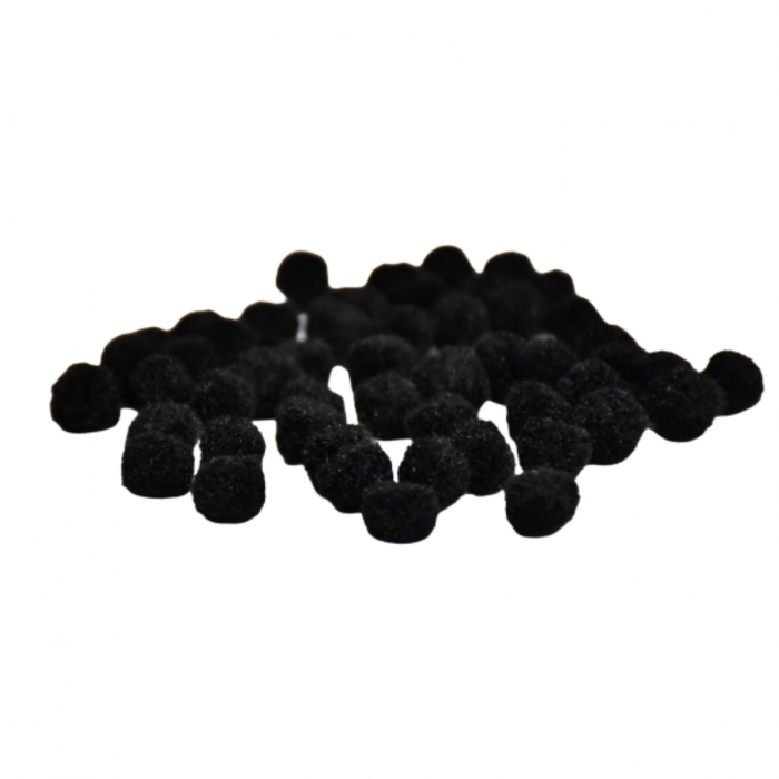 Pom-pom, 50 buc, 10 mm, negru [2]