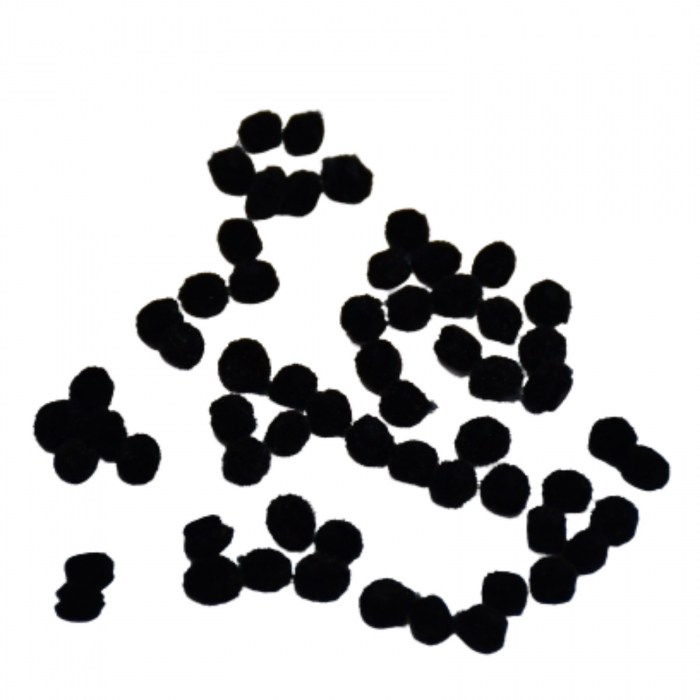 Pom-pom, 60 buc, 7 mm, negru [3]