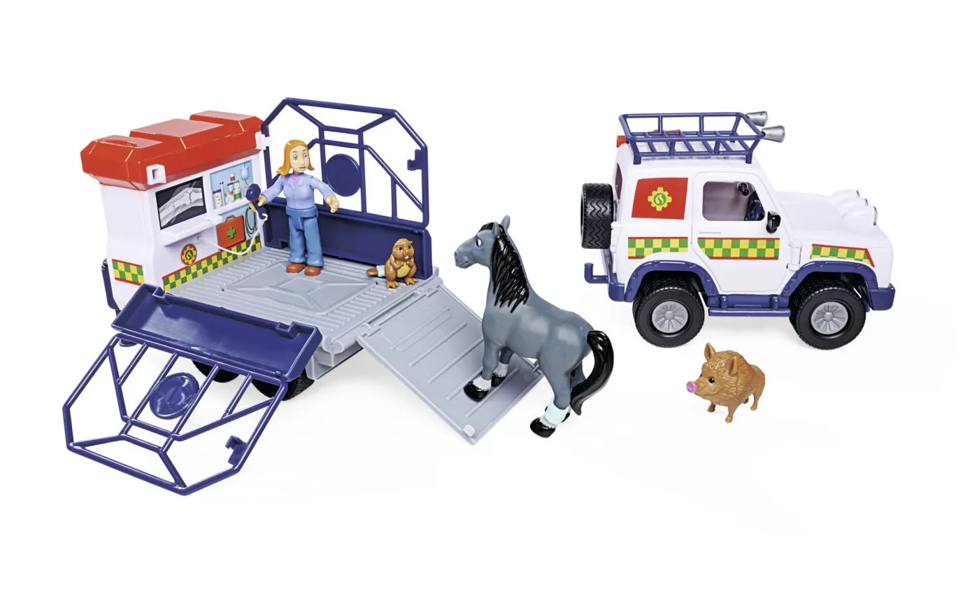Pompierul sam vehicul salvare animale cu figurine si remorca  , copii varsta 3 ani pana la 7 ani [2]