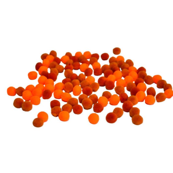 Pompoane mici, 120 buc, 10 mm, portocalii [2]