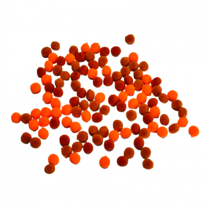 Pompoane mici, 120 buc, 10 mm, portocalii [3]