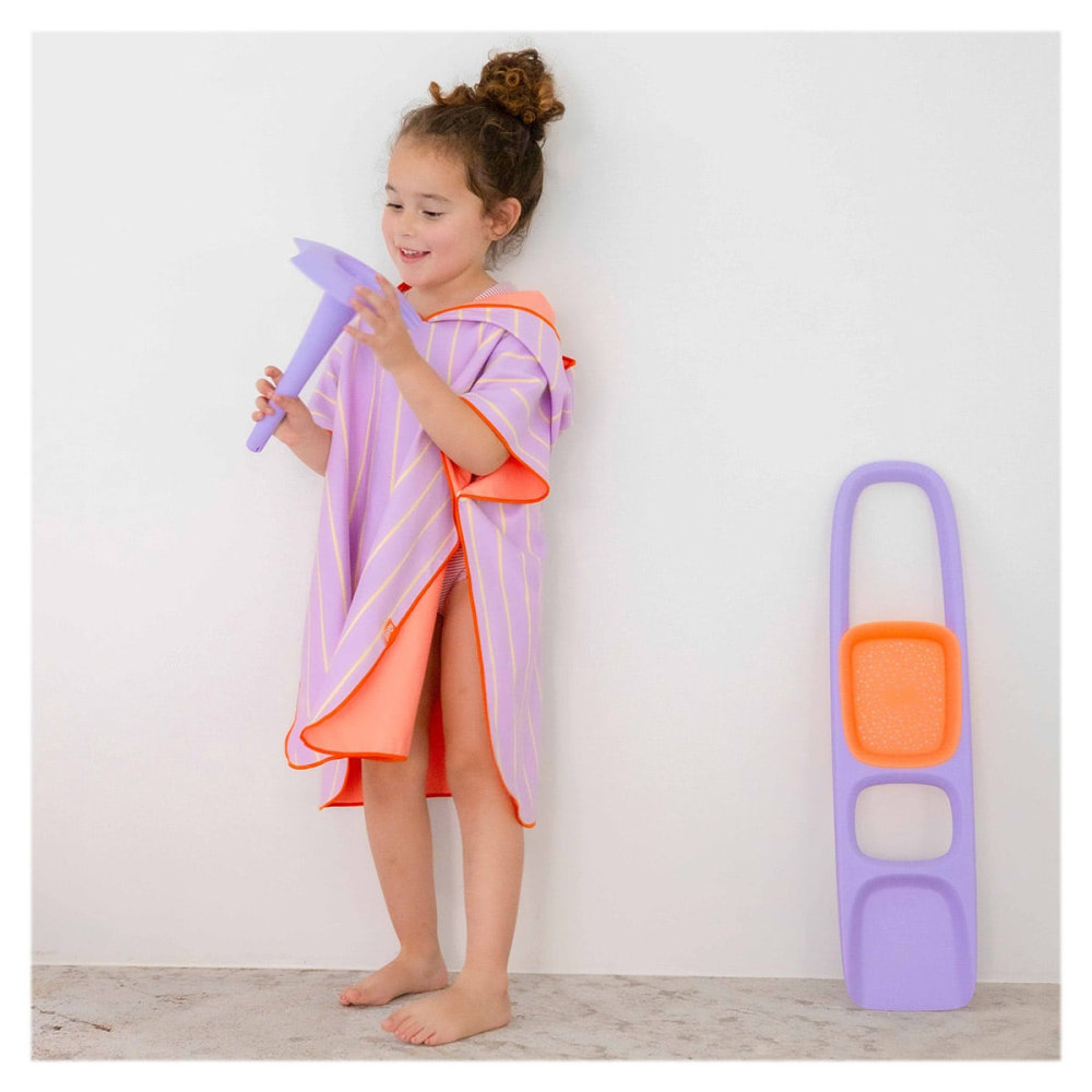 Poncho de plaja, mov, copii varsta 1-6 ani [3]