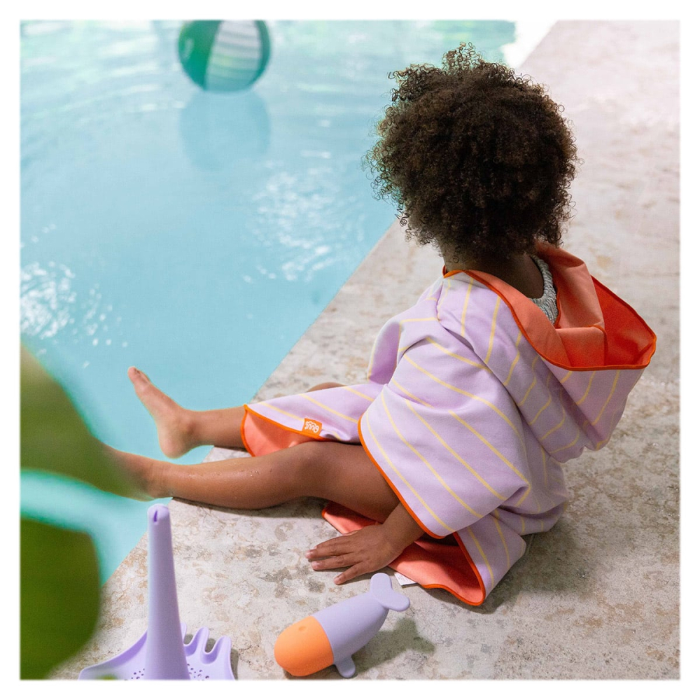 Poncho de plaja, mov, copii varsta 1-6 ani [5]