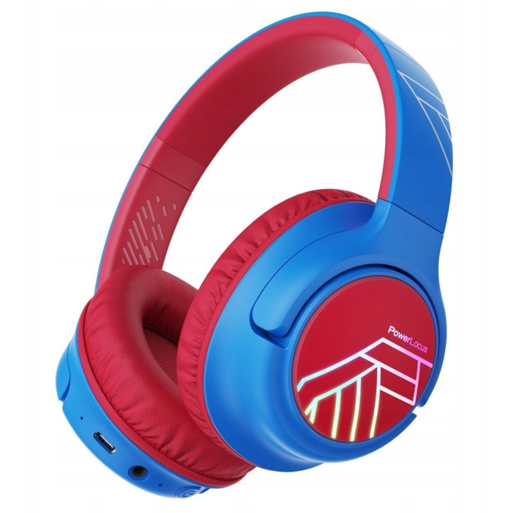 PowerLocus Casti pentru copii, Wireless, Bobo Kids Blue/Red [7]