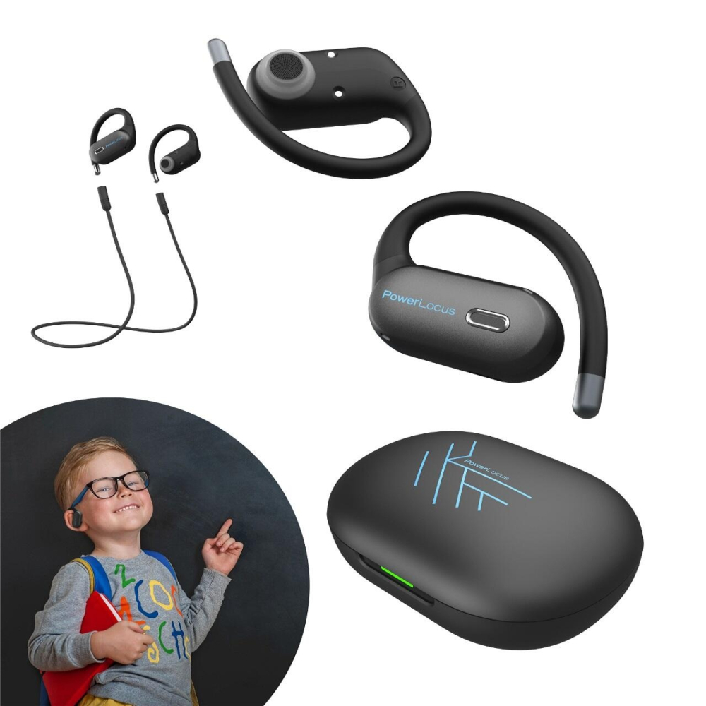 PowerLocus Casti pentru copii, Wireless Open-Ear Jumpy, Blue [8]
