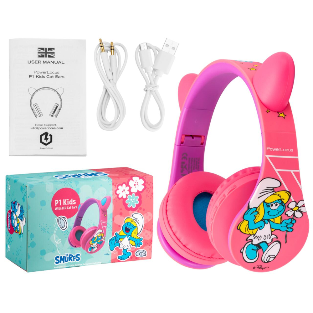PowerLocus Casti pentru copii, Wireless, P1 Smurfs Edition [7]