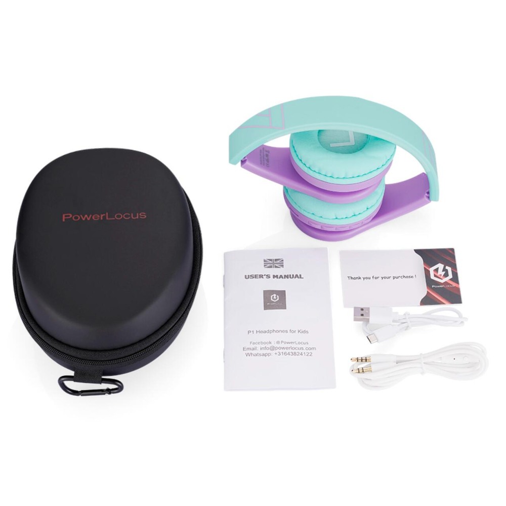 PowerLocus Casti pentru copii, Wireless, P1 Teal Purple [7]