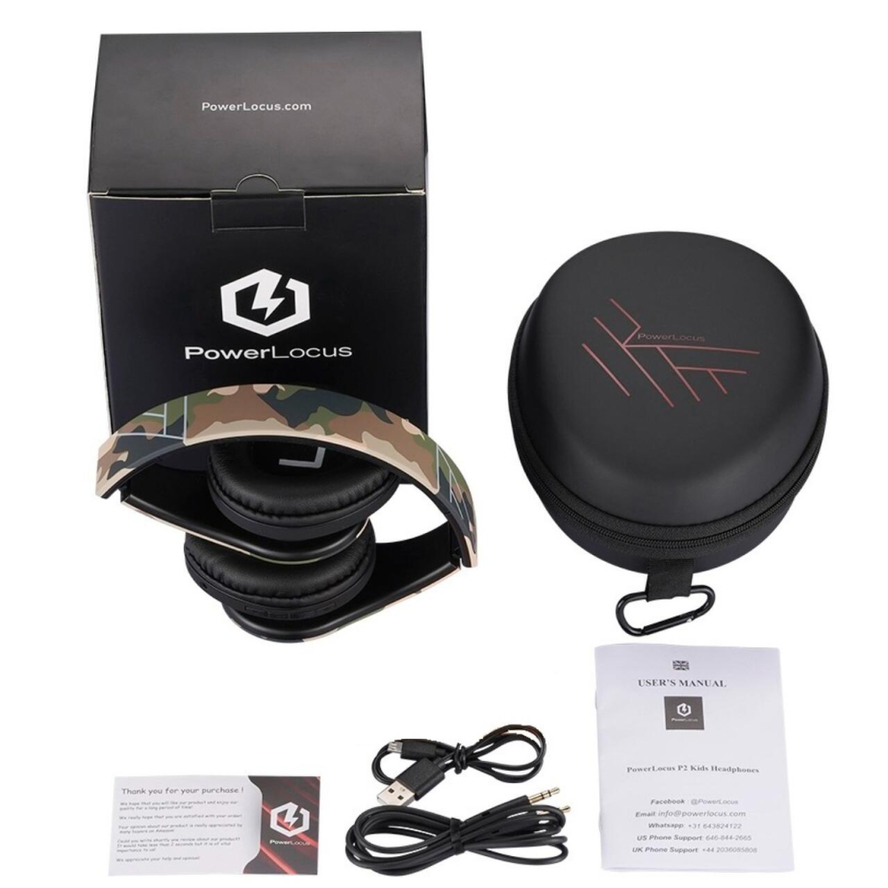 PowerLocus Casti pentru copii, Wireless, P2 Camo [7]