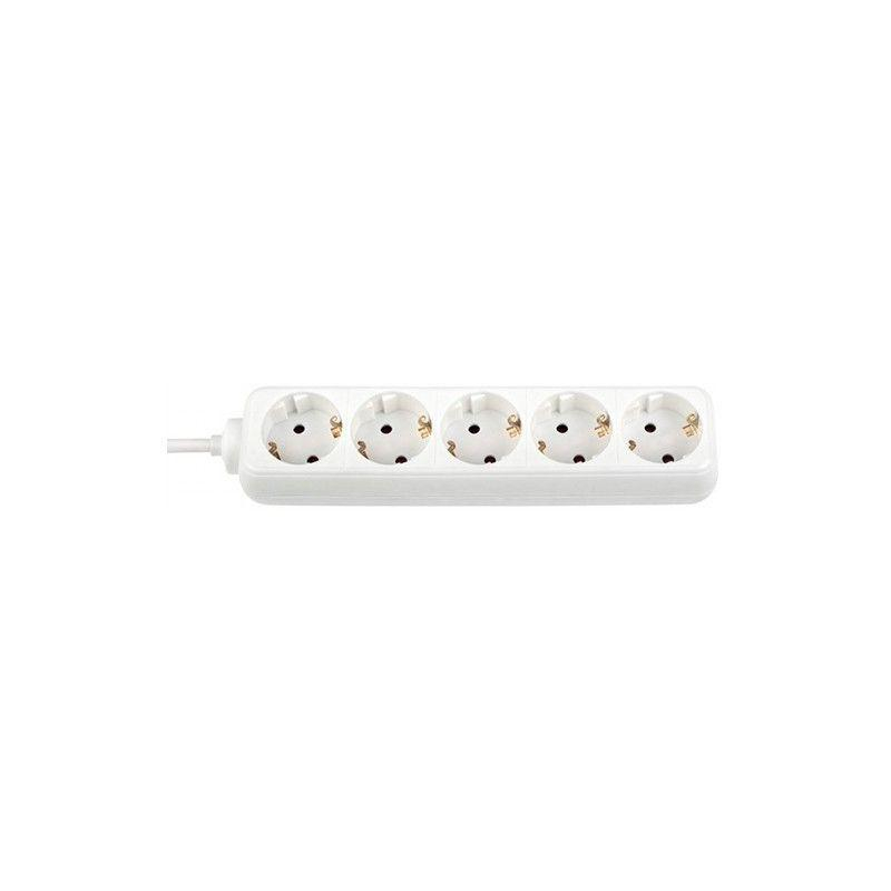 Prelungitor bachmann selly 5xcee7/3 pc, fara intrerupator, lungime cablu 1.5m, h05vv-f 3g1, alb [2]