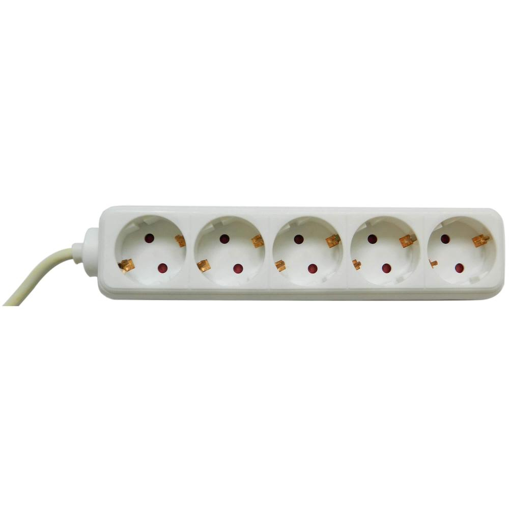 Prelungitor bachmann selly 5xcee7/3 pc, fara intrerupator, lungime cablu 3m, h05vv-f 3g1, alb [2]