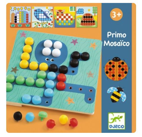 Primo Mosaico, Primul meu mozaic cu piuneze, 8 planse, varsta 3 - 6, 6 - 9 ani, Baiat, Fata [3]