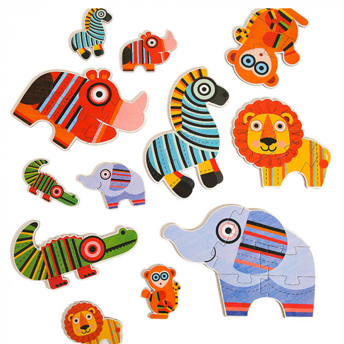Primul meu puzzle, animale salbatice, nivel incepator [2]
