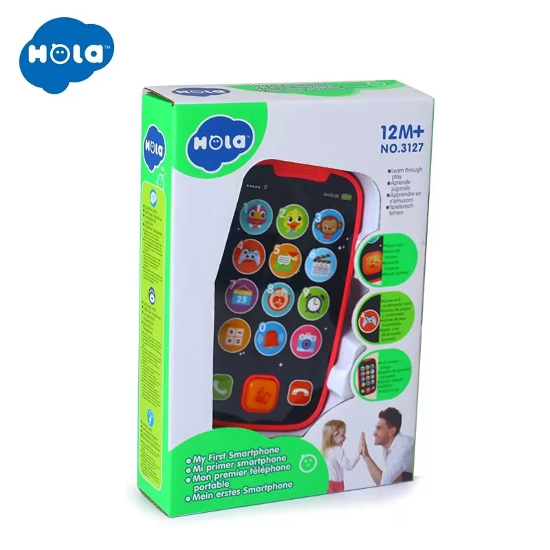 Primul meu telefon, Jucarie smartphone rosu cu muzica si lumini, varsta de la 5 luni la 3 ani [1]