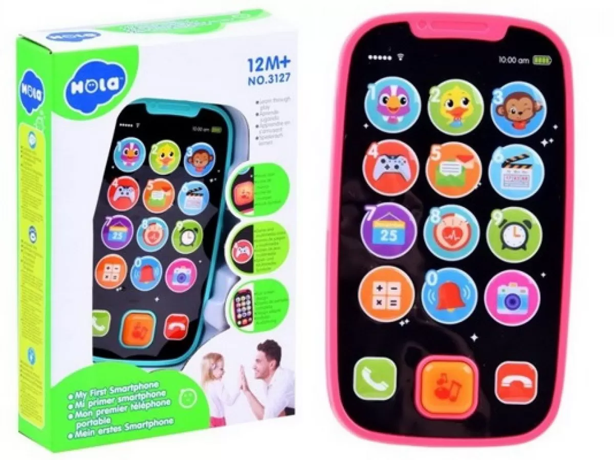 Primul meu telefon, Jucarie smartphone roz cu muzica si lumini, varsta de la 5 luni la 3 ani [1]