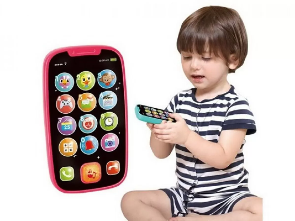 Primul meu telefon, Jucarie smartphone roz cu muzica si lumini, varsta de la 5 luni la 3 ani [3]