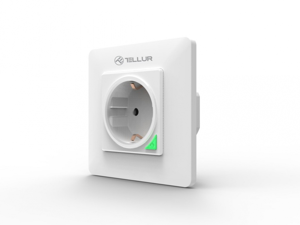 Priză de perete WiFi Tellur Smart, 3000W, 16A, alb [1]