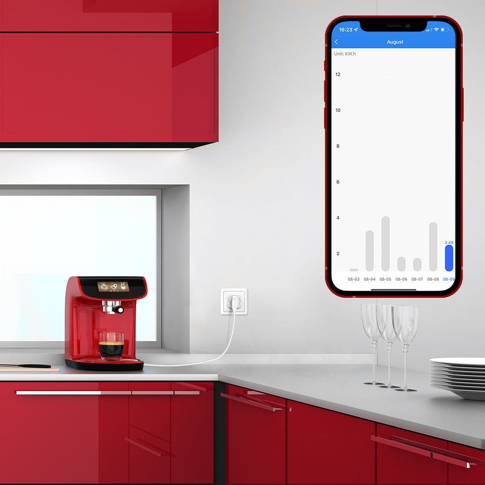 Priză WiFi Tellur Smart, monitorizare consum, 3680W, 16A, alb [5]