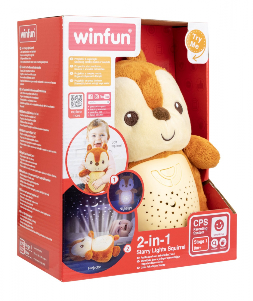 Proiector si lampa de veghe veverita pentru bebelusi, winfun, varsta de la 0 luni la 2 ani [3]