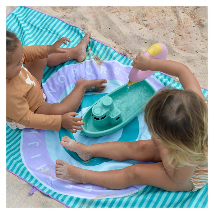 Prosop de plaja cu activitati, 140 x 70 cm, Quut Toys, 1-9 ani [2]