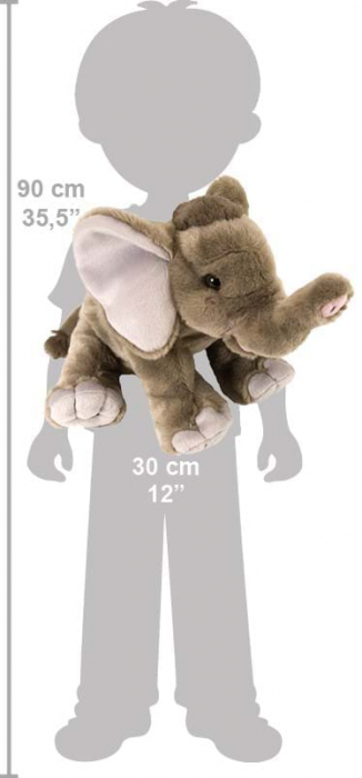 Pui de Elefant African - Jucarie Plus Wild Republic 30 cm [2]