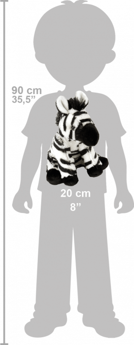 Pui de Zebra - Jucarie Plus Wild Republic 20 cm [2]