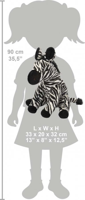 Pui de Zebra - Jucarie Plus Wild Republic 30 cm [2]