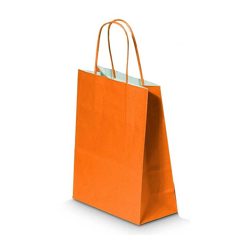 Punga cadou Colorarte 04626, B5, 18x22x8cm, 90g/mp, portocalie, manere din hartie rasucita [1]