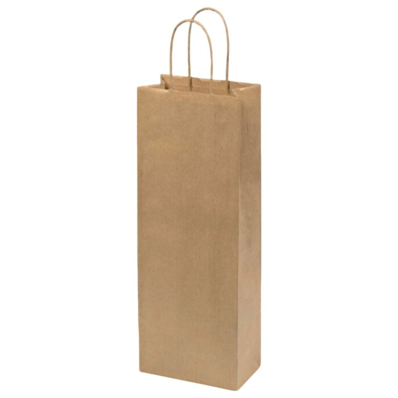 Punga cadou Colorarte 05910, 14x39x8cm, 110g/mp, kraft, manere din hartie rasucita, pentru sticle [2]