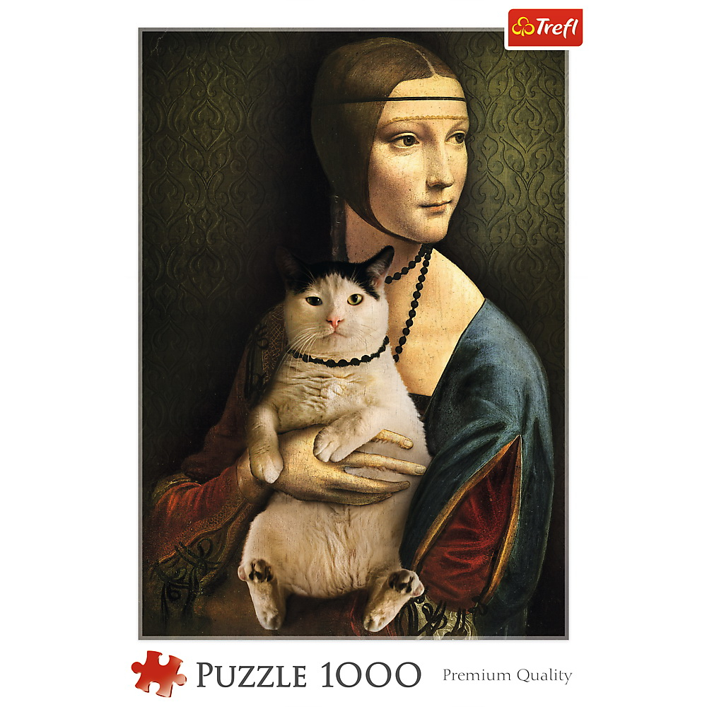 Puzzle 1000 doamna cu pisica [3]