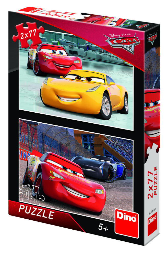 Puzzle 2 in 1 - Cars 3: Cursa cea mare (2 x 77 piese) [1]