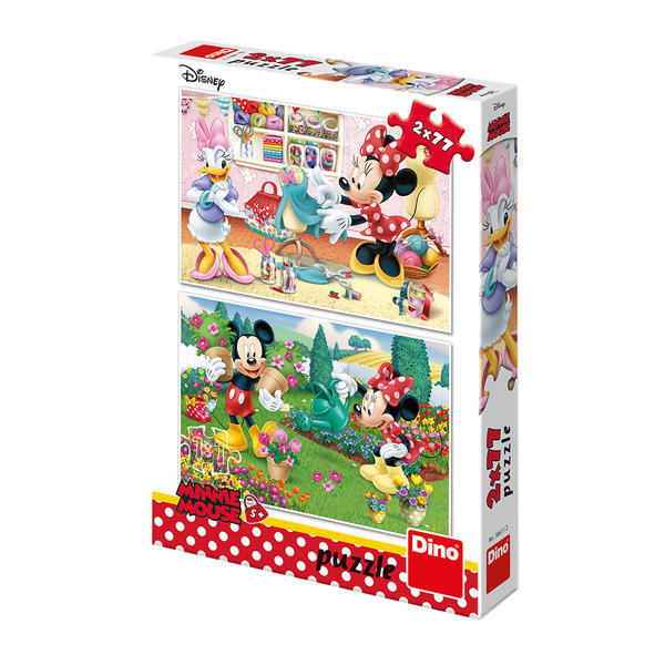 Puzzle 2 in 1 - Minnie la treaba (2 x 77 piese) [3]