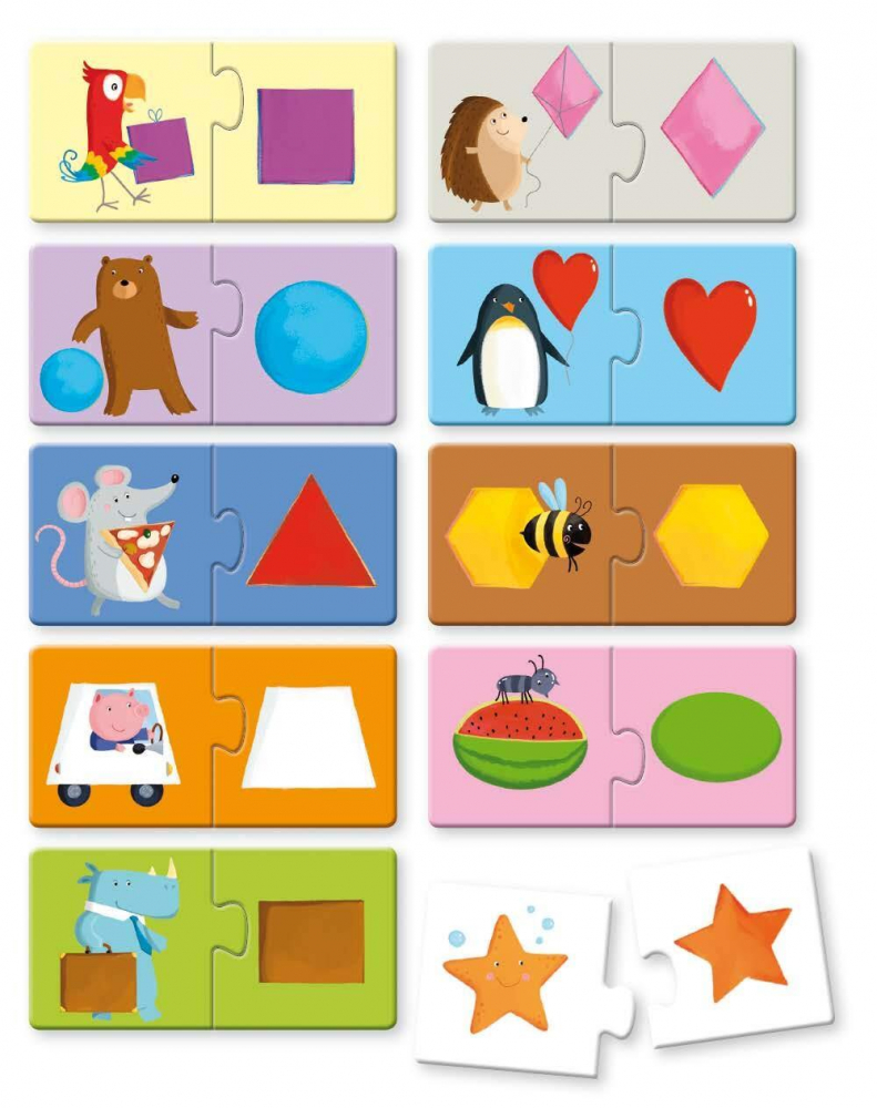 Puzzle (20 piese) cu carte - Forme [4]